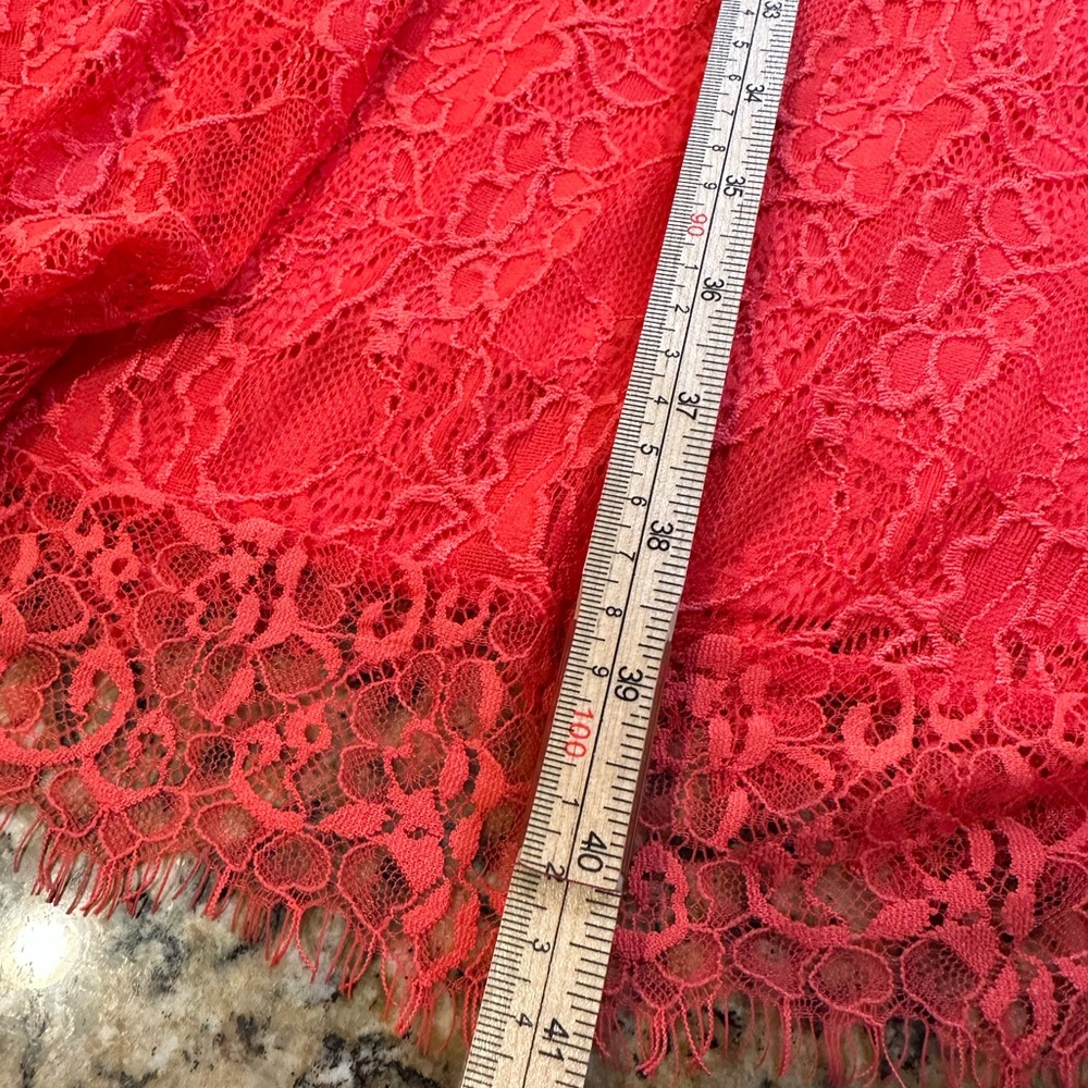 Torrid deep sea coral lace skater dress. Plus size 3 - Picture 5 of 9